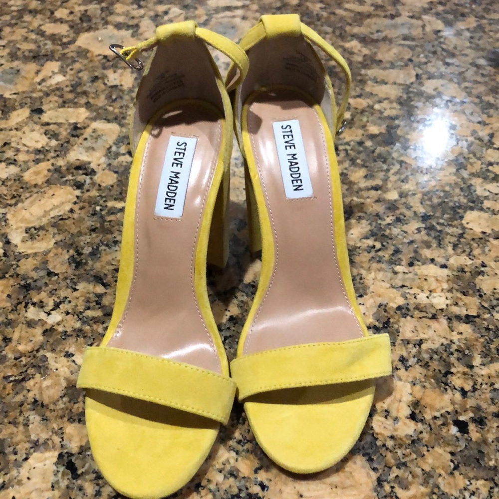 Yellow Steve madden hells